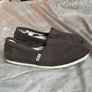 Toms Chocolate Canvas Slip-Ons